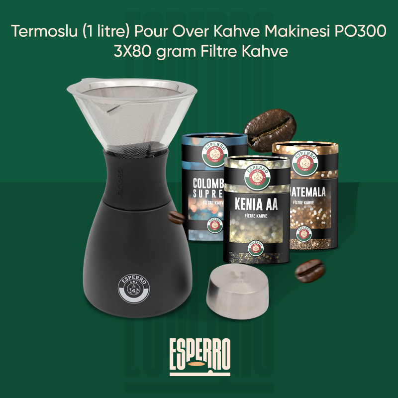 Esperro Pour Over PO300 + 3x Filtr Qəhvə Kampaniyası